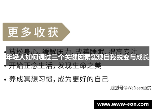 年轻人如何通过三个关键因素实现自我蜕变与成长