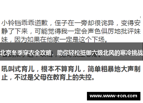 北京冬季穿衣全攻略，助你轻松抵御六级北风的寒冷挑战